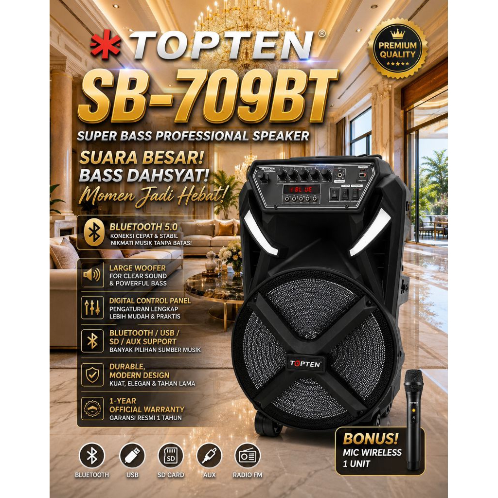speaker aktif Topten SB-709BT Troly