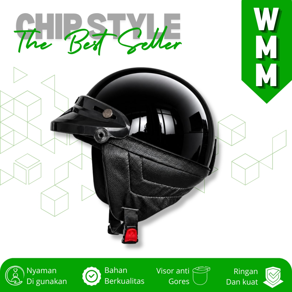 Helm Chips Bogo Retro Dewasa Model Pet SNI COD