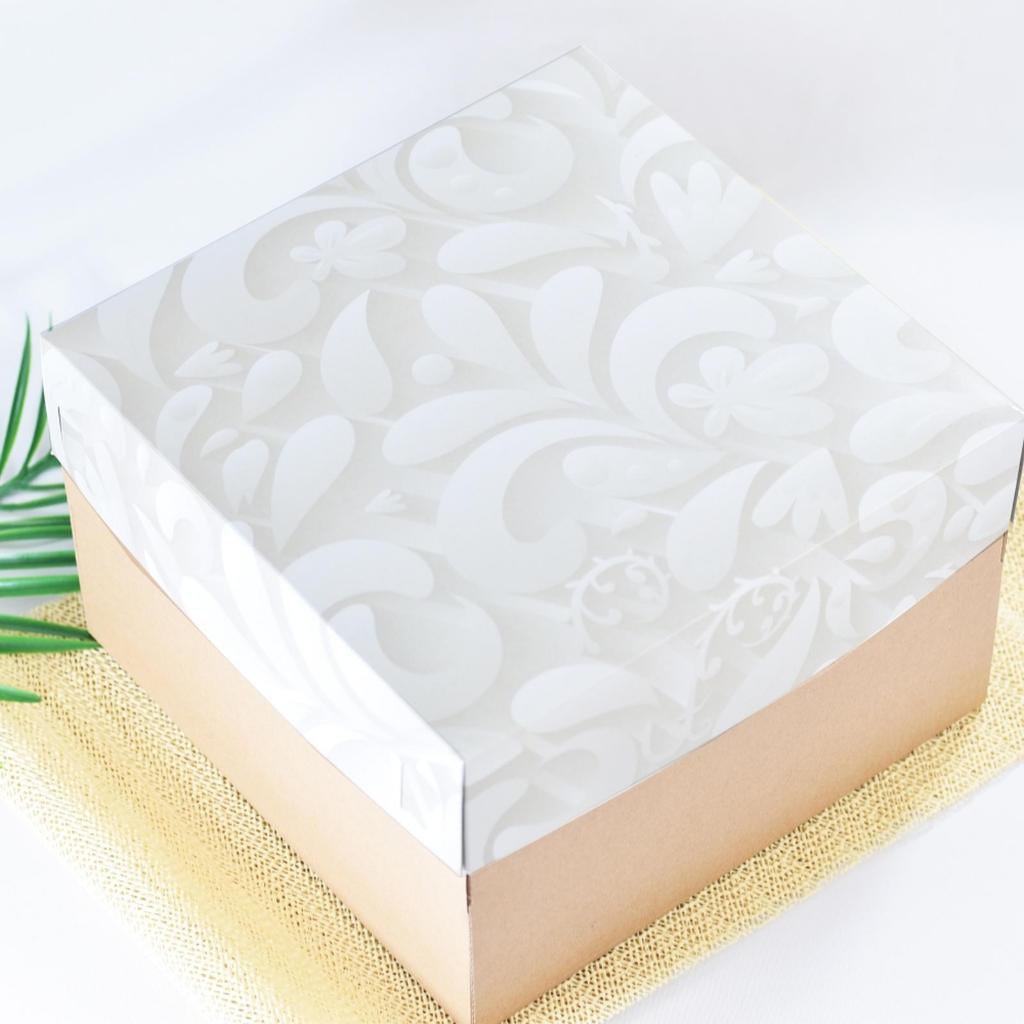 Box Packaging Hampers Kue Dus Kue Cream Flower Ukuran 30 x 30 x 10