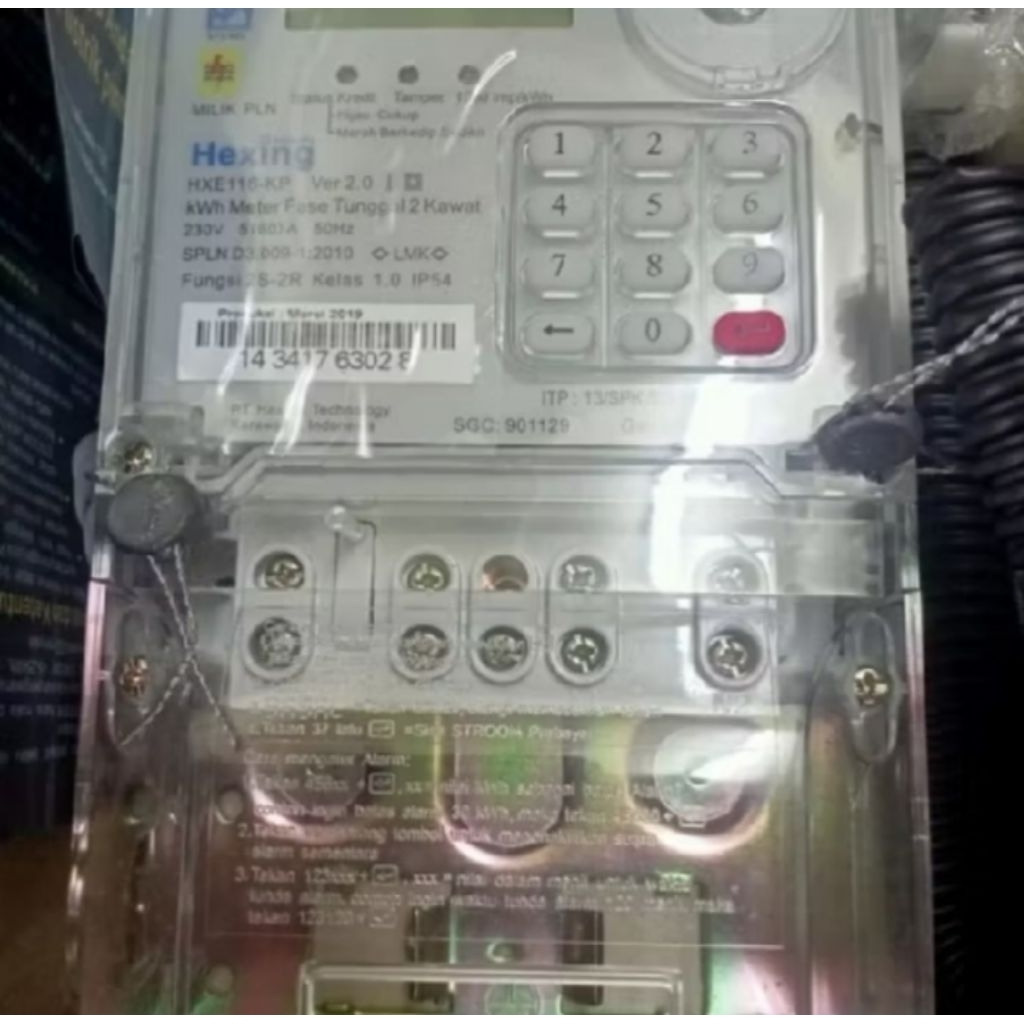 kwh meter hexing 5(60) 1phase