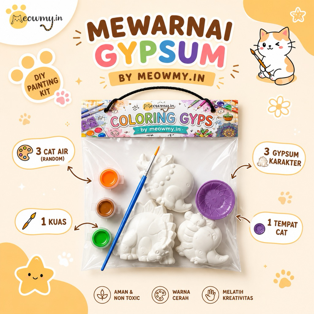 Mainan edukasi coloring gypsum mewarnai gypsum mainan anak anak