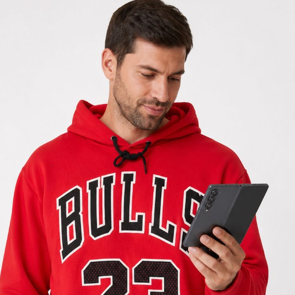Hoodie Basket Chicago Bulls 23 Merah Free ongkir