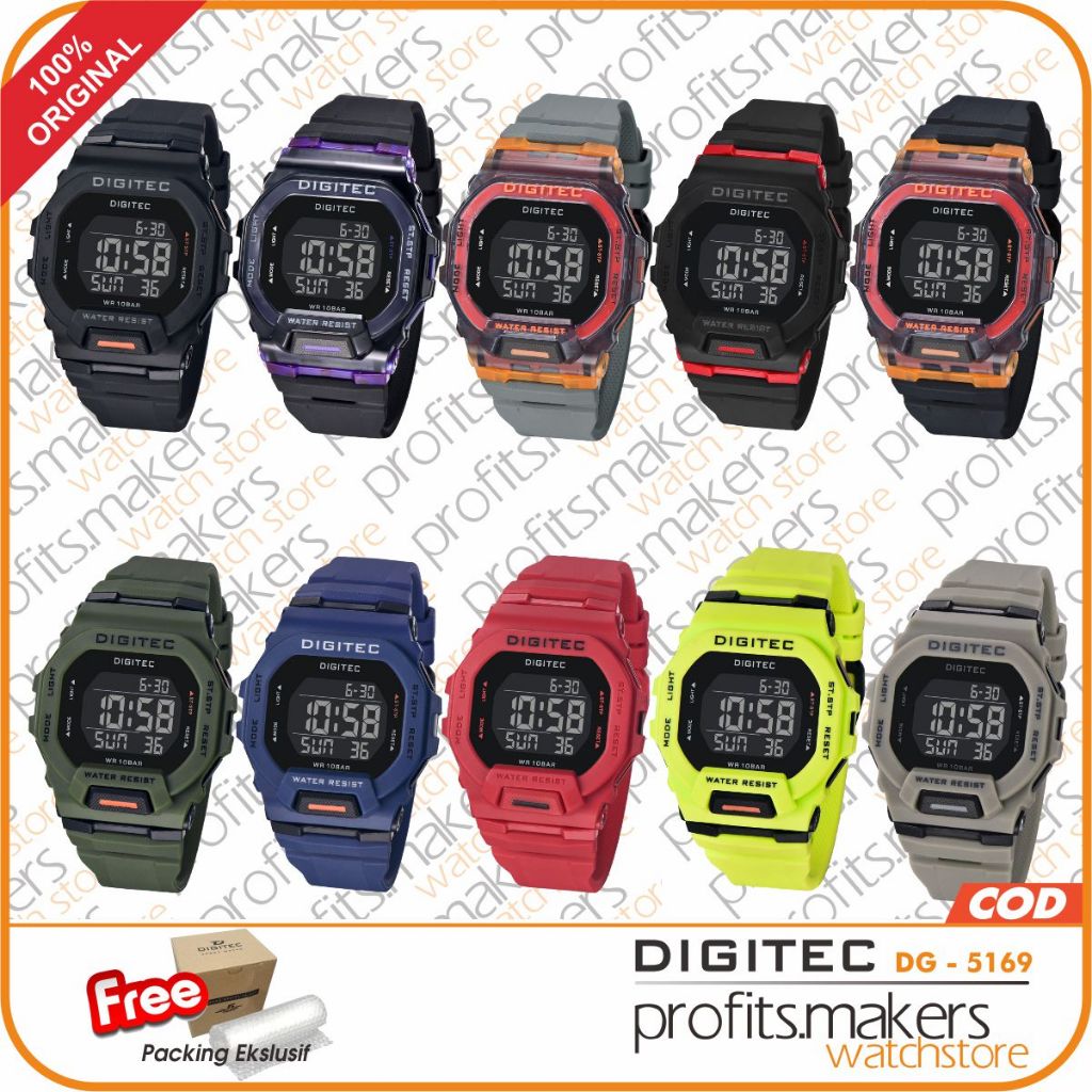 DIGITEC DG 5169 / DG-5169 / DG5169 Digital Watch Jam Tangan ORIGINAL