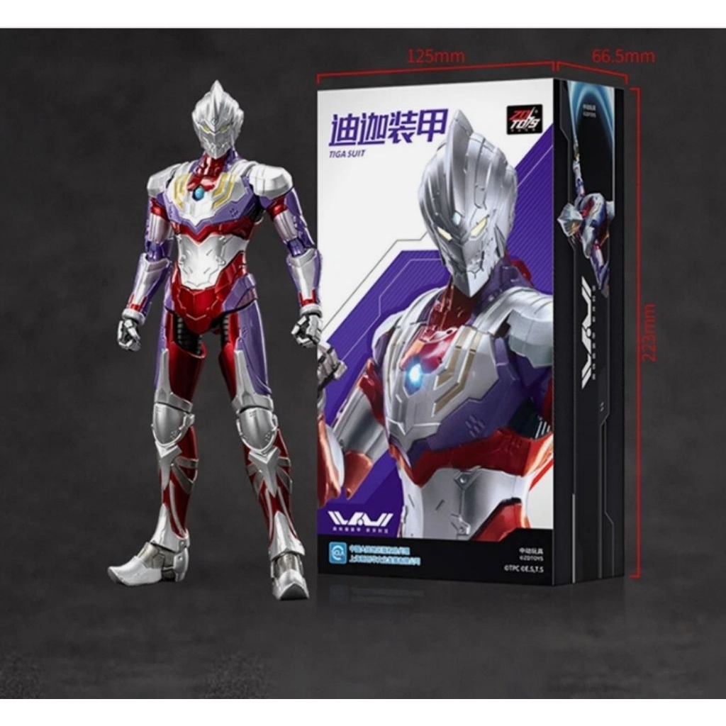 ZD Toys Ultraman Tiga Suit Netflix Series Original Action Figure