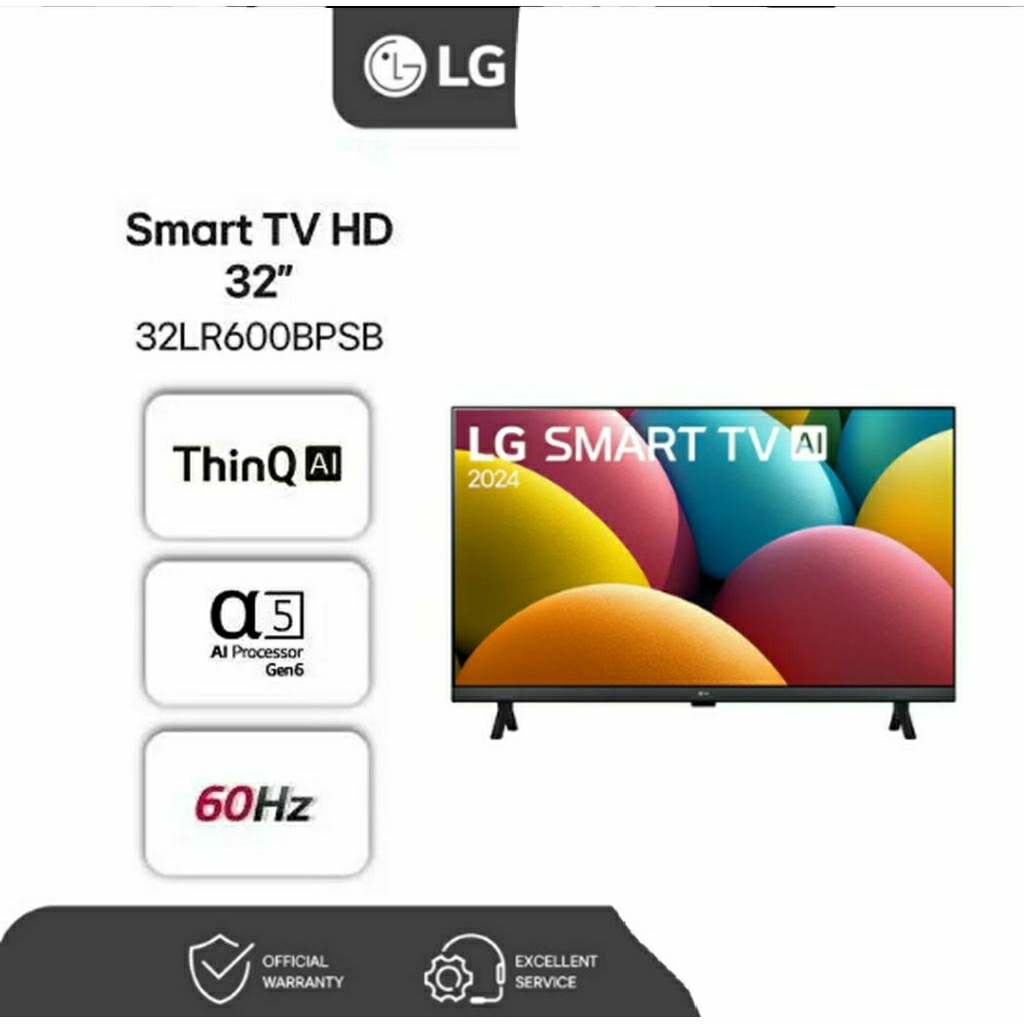 LG 32LR600BPSB Televisi 32" Digital Smart TV HD Garansi Resmi SNI