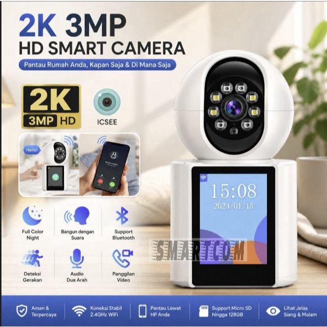 SMARTCOM ~ WIFI SMART Camera CCTV IP Camera ICSEE WIFI PTZ, Baby Monitor, Two way Video Call