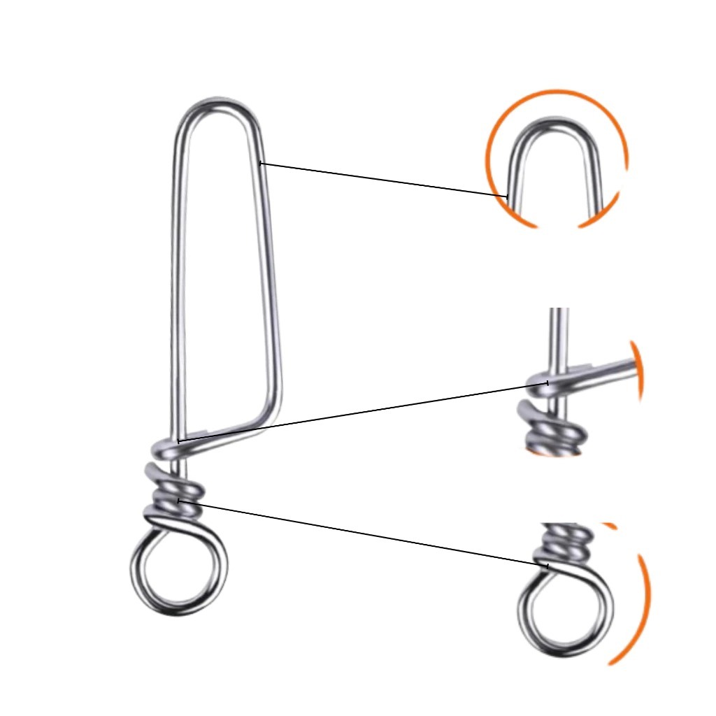 Snap Pancing Coastlock Peniti Pancing Hooked Snap Konektor Pelampung Pengait