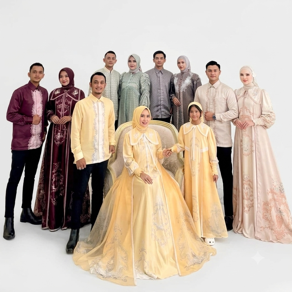 AURAKAY SARIMBIT GAMIS DRESS HALIZA KHATIJAH SHOLEHA QOMARIAJ  SET HIJAB ORI BY AURAKAY 7637 7008 62