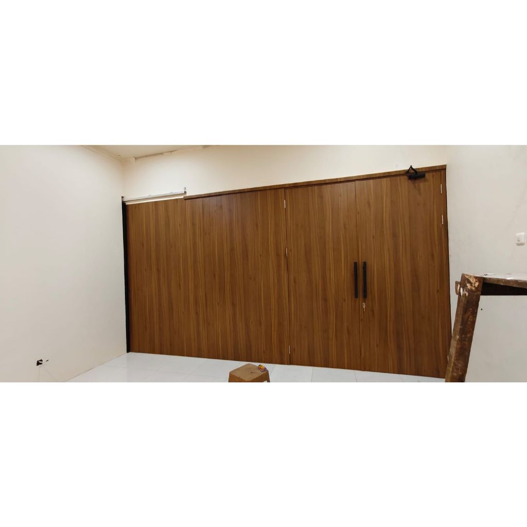 Partisi HPL, Partisi Ruangan, Sekat Ruangan, Pembatas Ruangan, Dinding Partisi Motif Kayu Custom Min