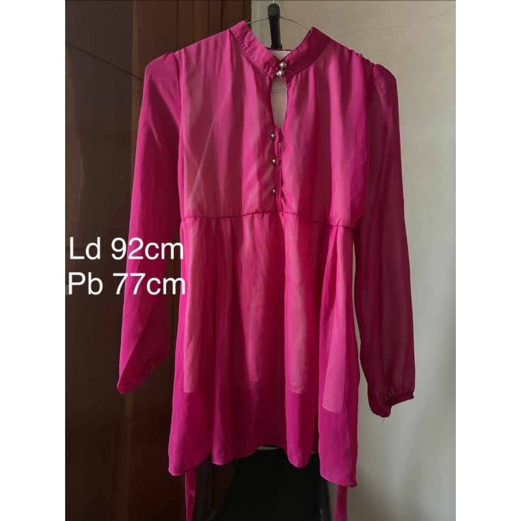 BLOUSE SIFON PINK FANTA