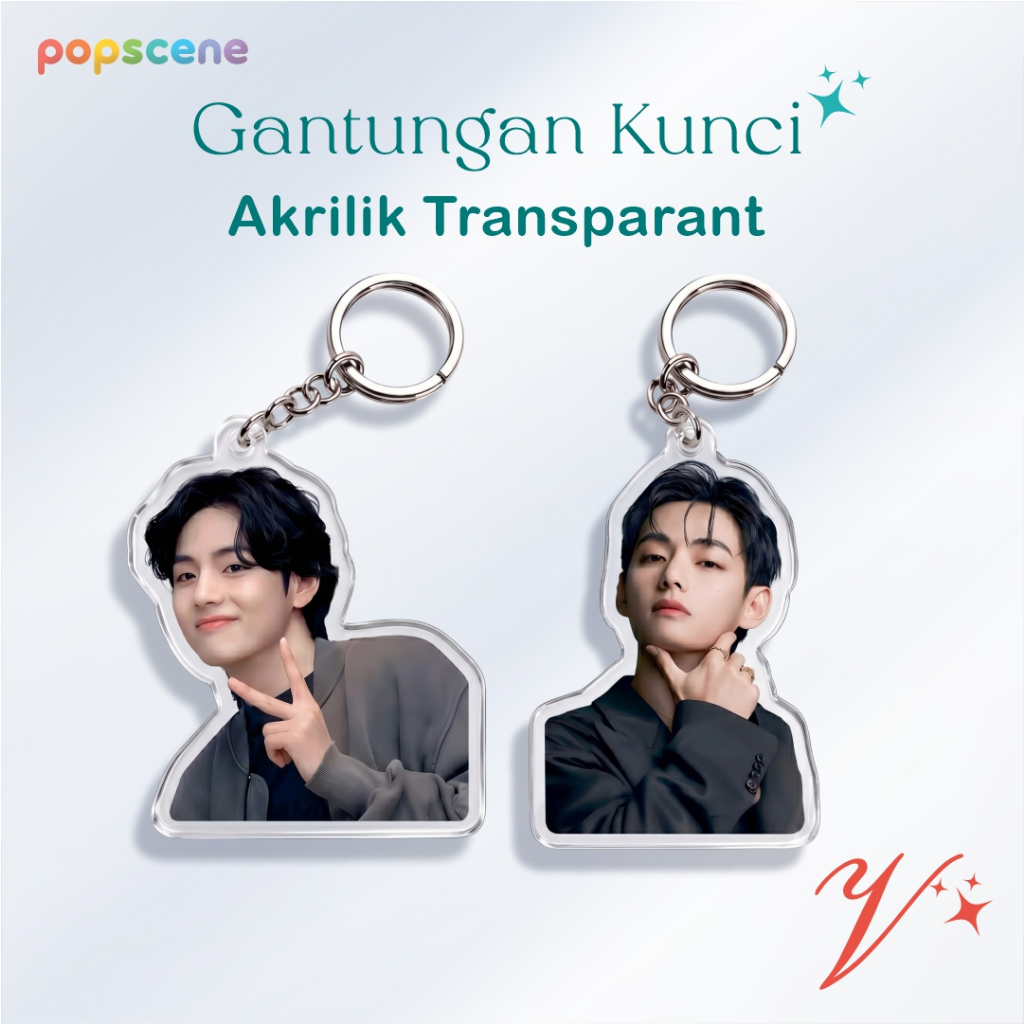 Gantungan Kunci Akrilik Transparan - Keychain V BTS