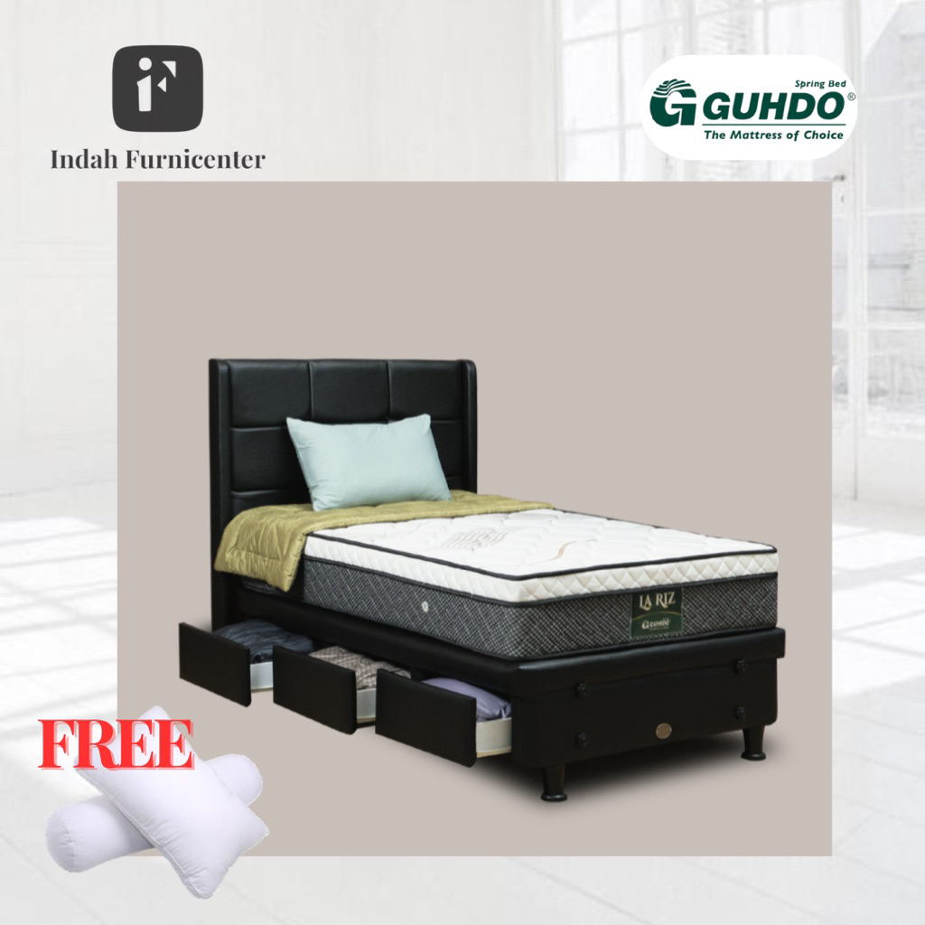 kasur spring bed guhdo la riz 90 120 160 180 x 200 matras lariz laris gudho standart deluxe bedset s
