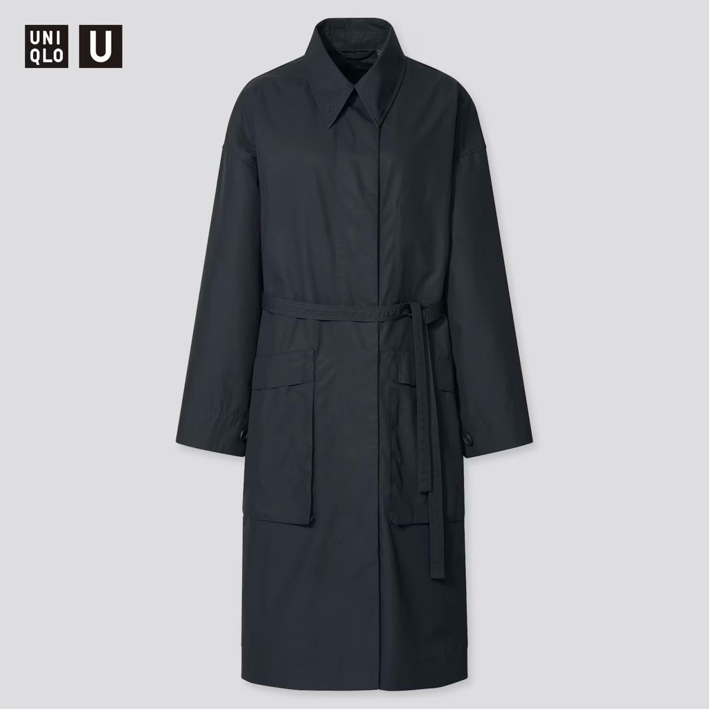 Uniqlo U - Cotton Long Coat - Black - Size XL