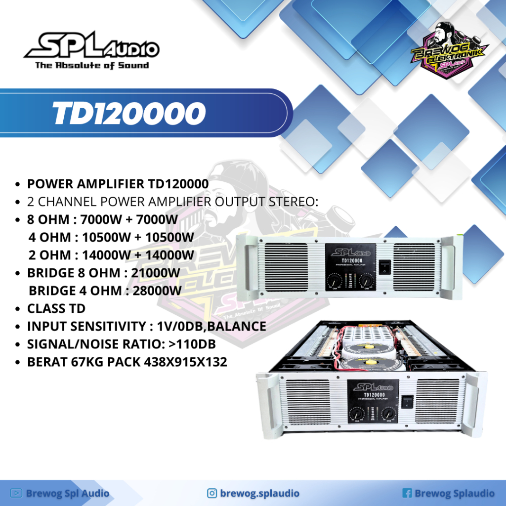 POWER SPL TD 120000  BREWOG SPL AUDIO ORIGINAL
