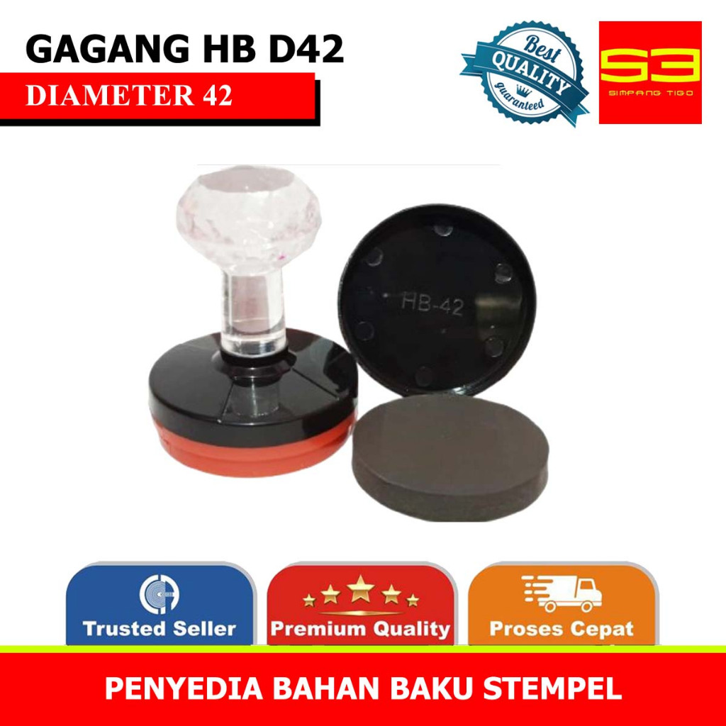 Gagang Stempel Flash Bulat HB D42