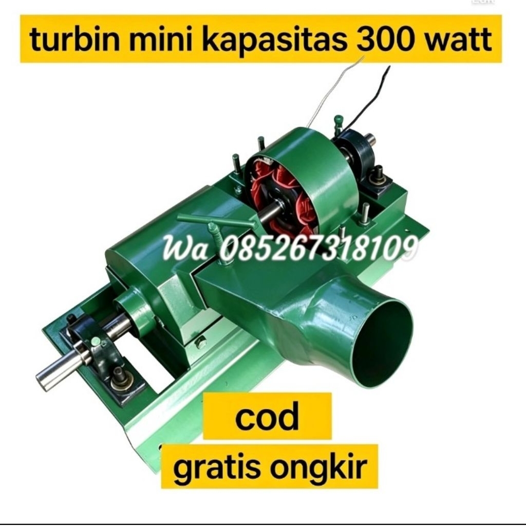 micro hidro turbin mini  300 watt turbin tenaga air