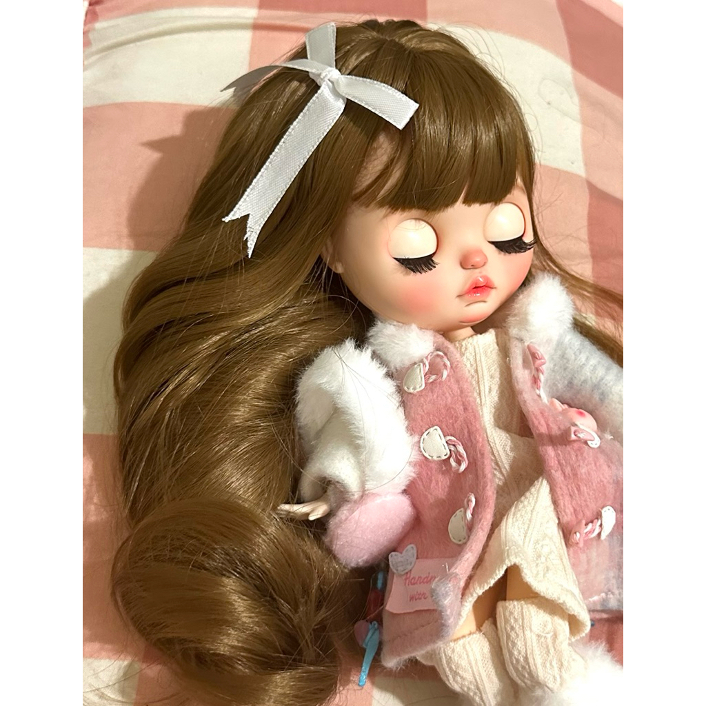 Wig Blythe || wig Cokelat || Wig bjd || wig boneka ||