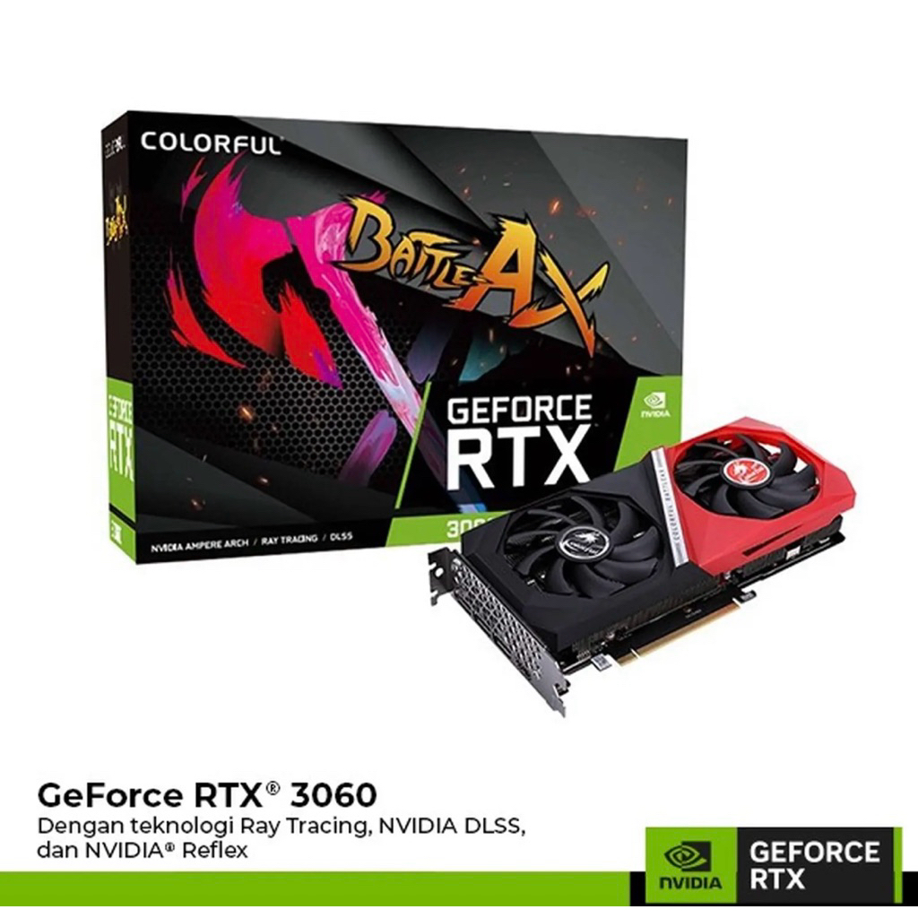 VGA Card Colorfull GeForce RTX 3060 NB DUO 12 G V3 L-V 12GB DDR 6