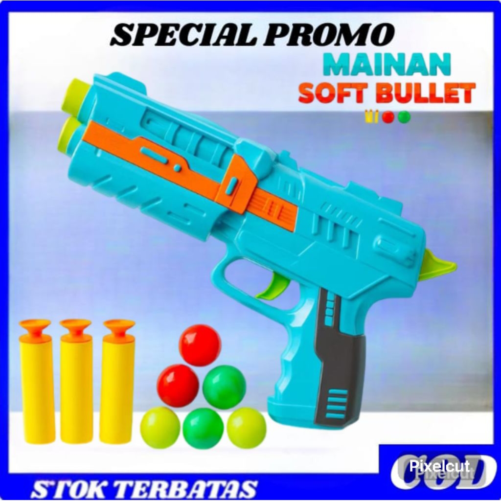 MAINAN PISTOL PISTOLAN TEMBAK TEMBAKAN  ANAK LAKI LAKI PELURU BUSA SNIPER NERF BULLET AWM MURAH/MAIN