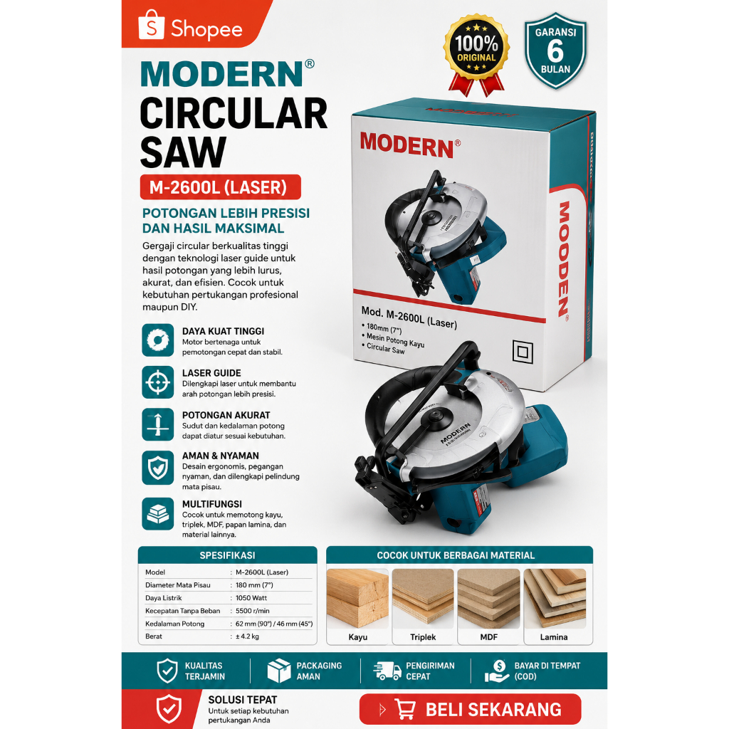 MODERN CIRCULAR SAW M-2600 L