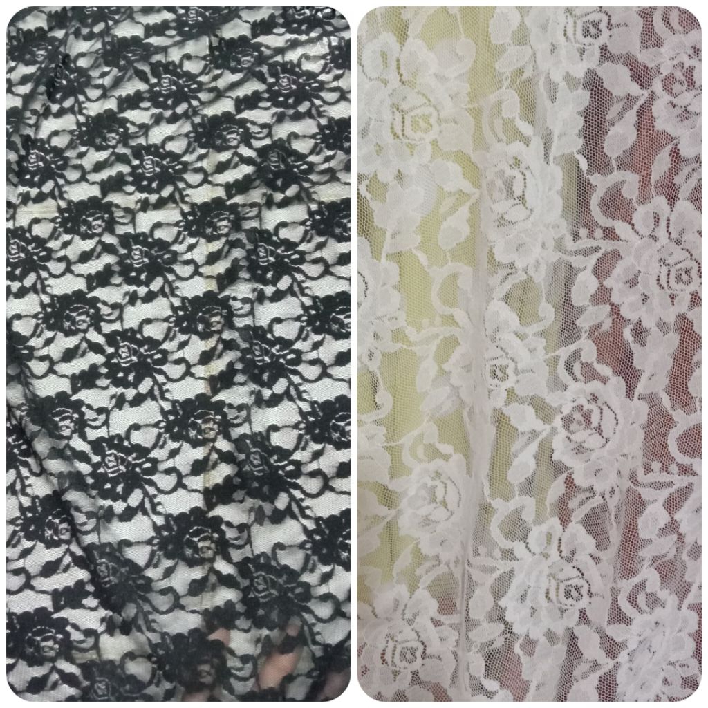 Kain Brokat Katun Stretch / Harga / 0.5 m / Kain Brokat Katun Stretch Meteran / Bahan Brokat Katun S