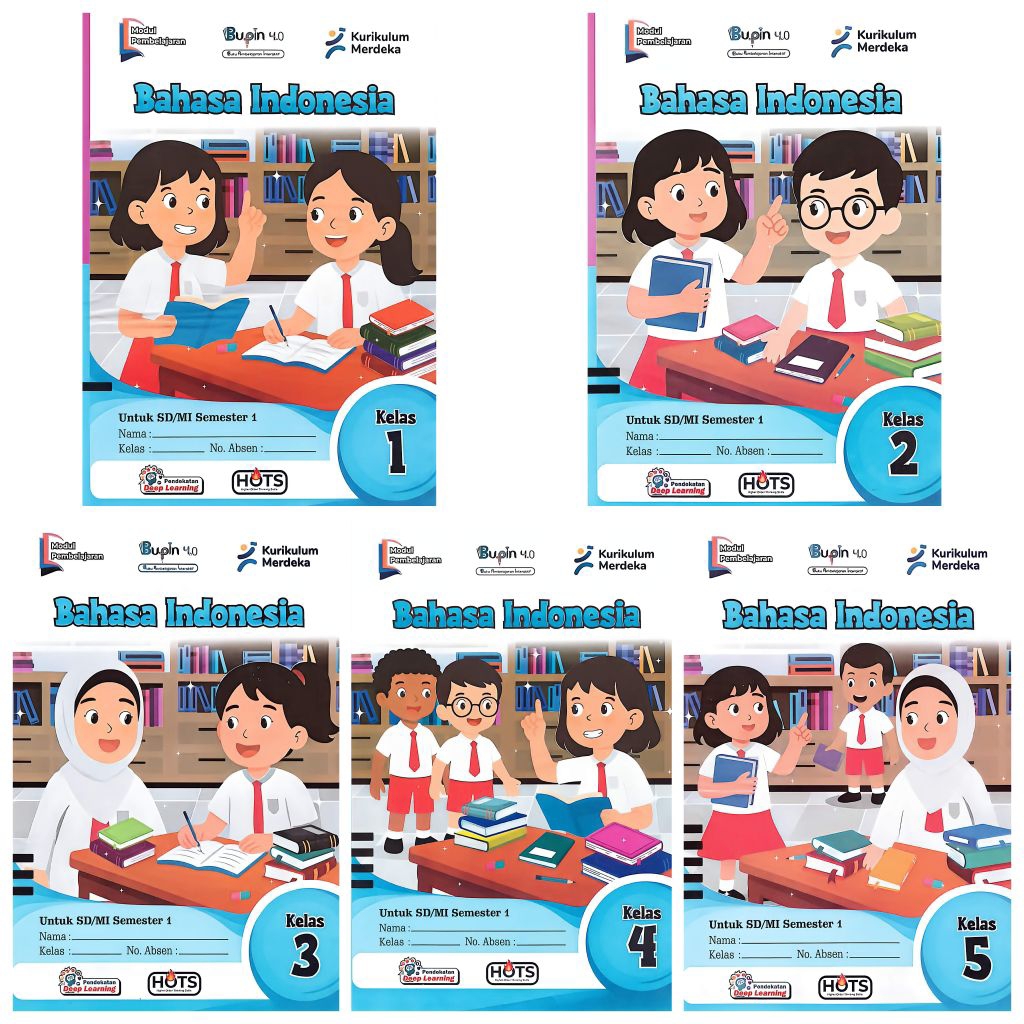 BUKU LKS BUPIN SD MI BAHASA INDONESIA KELAS 1 2 3 4 5 SEMESTER 1 GANJIL  KURIKULUM MERDEKA TA. 2026/