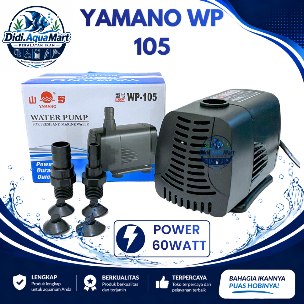 YAMANO 105 Pompa Aquarium Pompa Kolam Pompa Hidroponik Yamano Wp 105