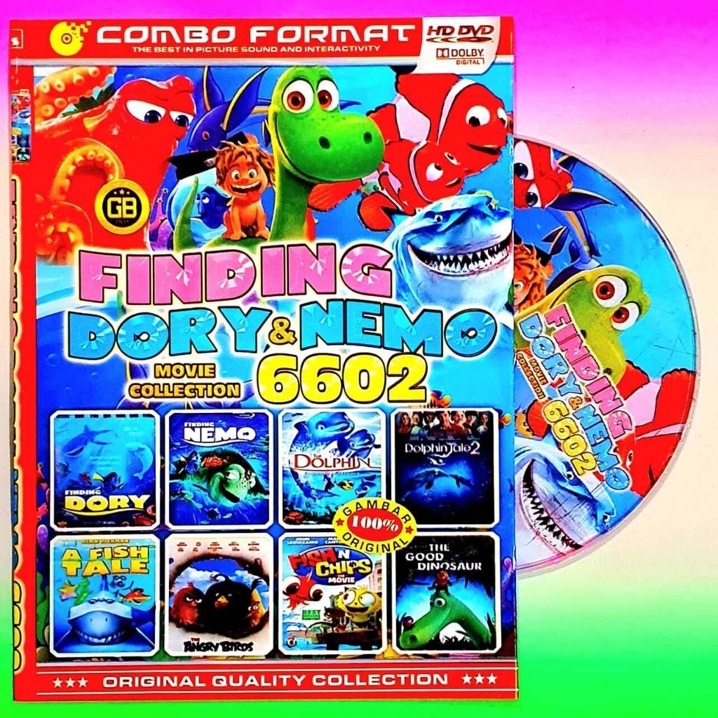 KASET DVD ANAK ANAK CARTOON ANIMASI TERBARU FINDING DORY AND NEMO