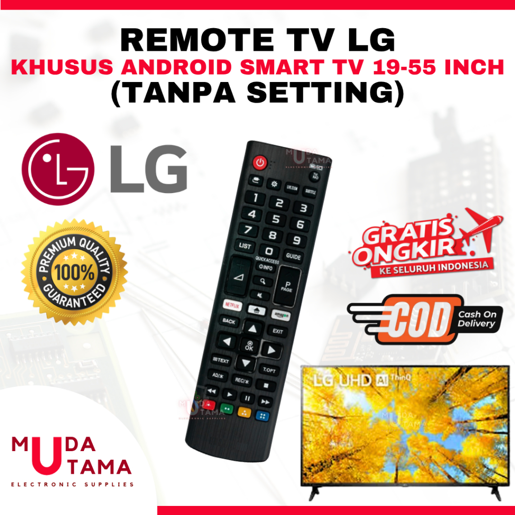 Remote ANDROID SMART TV LG 19-55 Inch - Remote TV SMART LG - Remote TV ANDROID LG - Remot TV SMART L