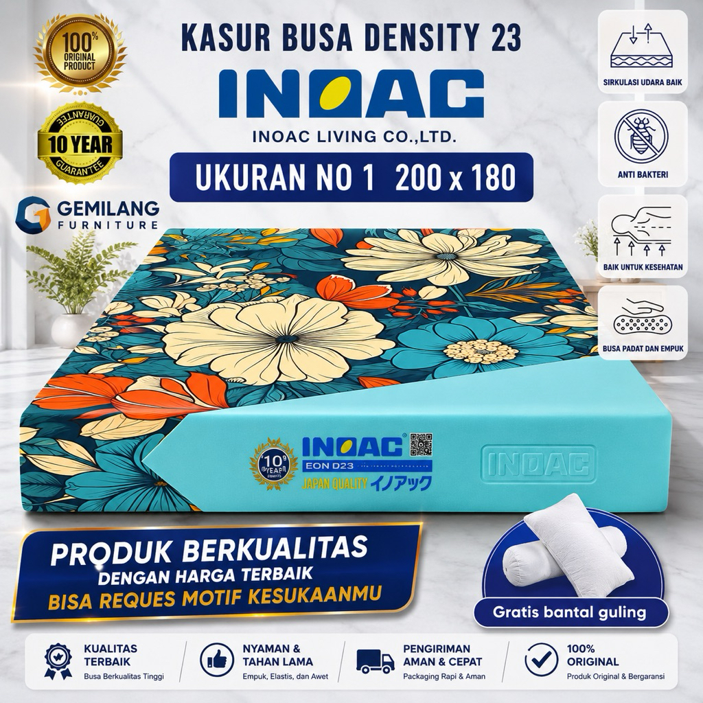KASUR BUSA INOAC EON D23 LG. ORIGINAL GARANSI 10 Tahun