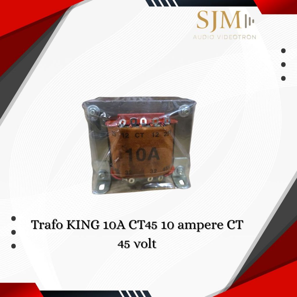 Trafo KING 10A CT45 10 ampere CT 45 volt Besar Murni Tembaga