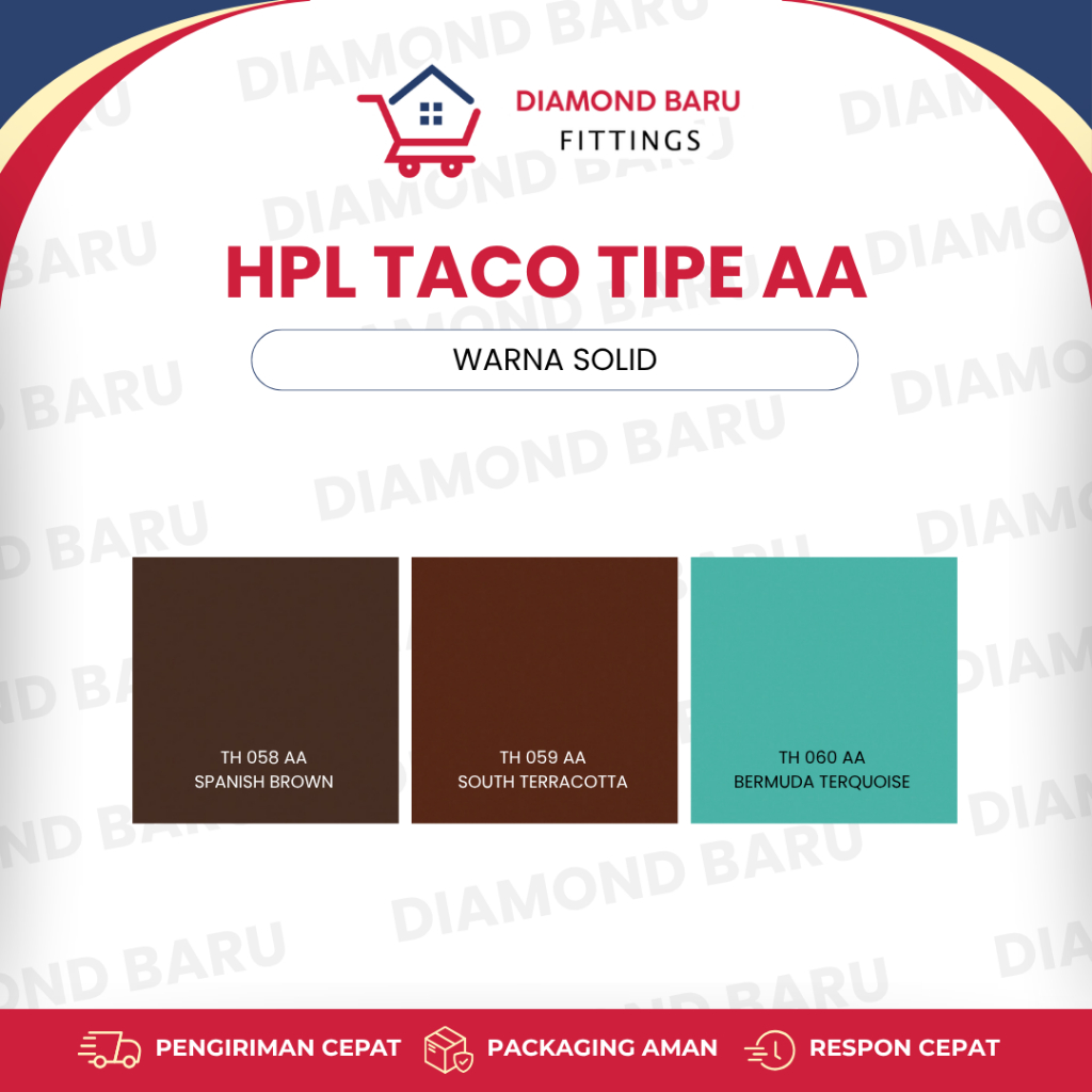 HPL TACO TIPE AA WARNA SOLID Pelapis Furniture dan Interior