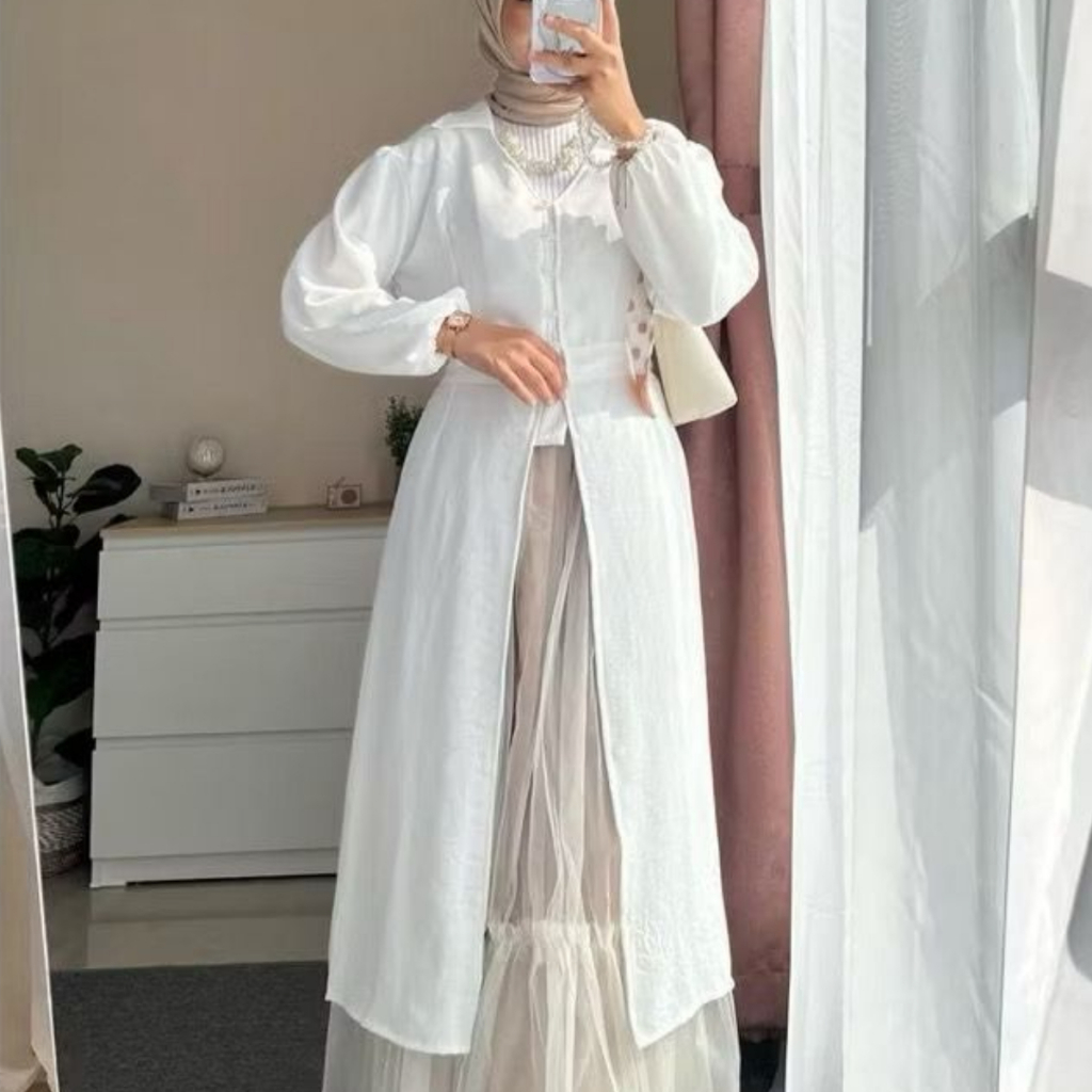 DEER FASHION - UTARI Tunik Outer Wanita Panjang / Tunik Wanita Busui Friendly