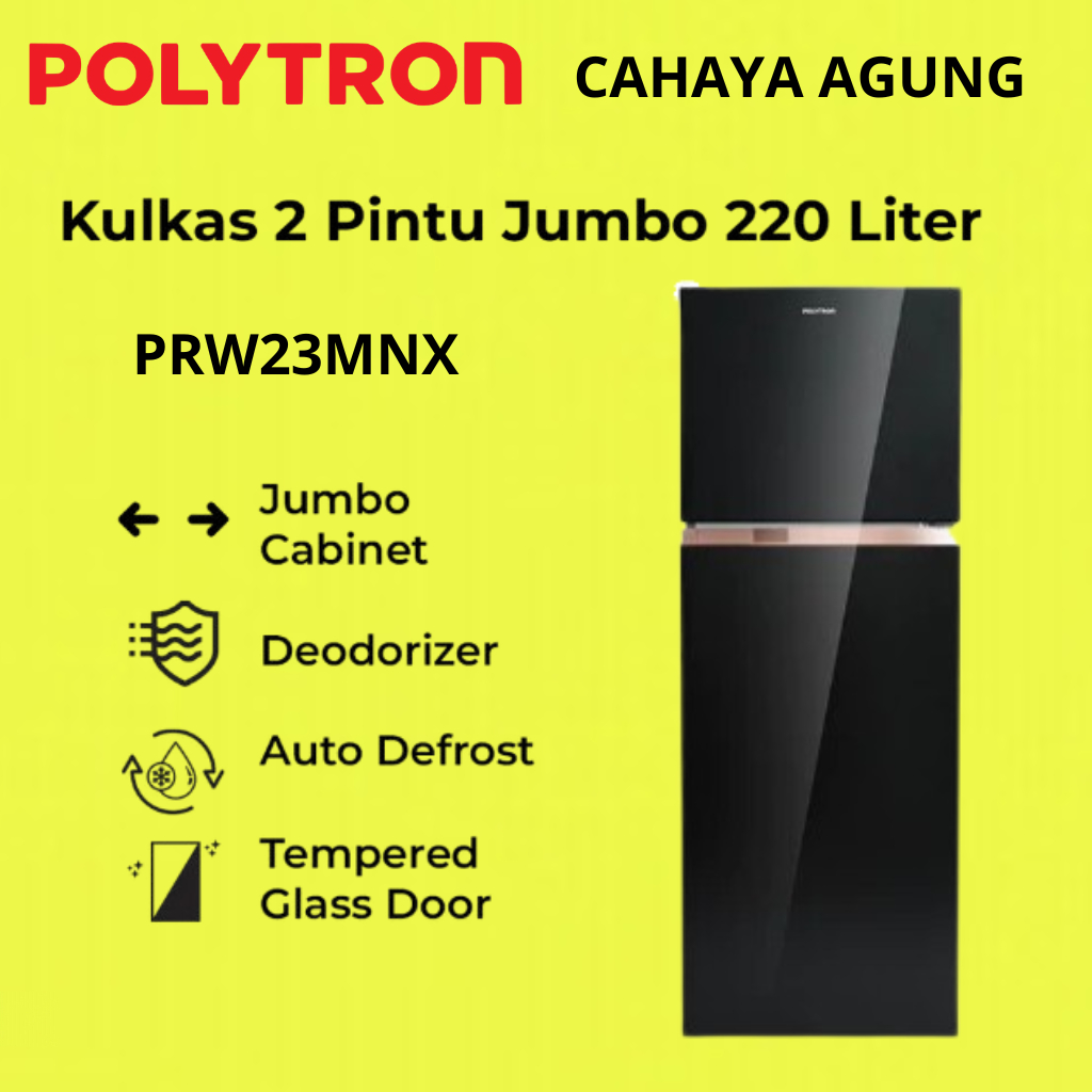 KULKAS POLYTRON 2 PINTU PRW23MNX PRW 23 MNX MN X PRW-23MNX