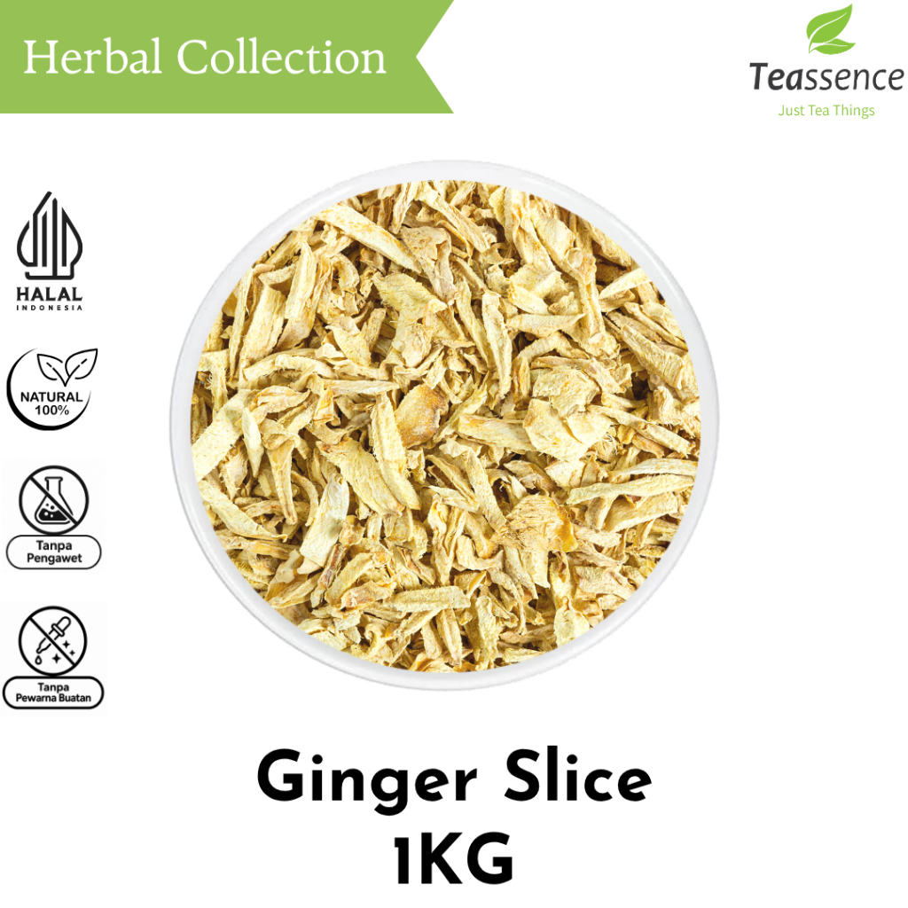 Ginger Slice Dried Pure / Jahe Kering / Jahe kering potong / Jahe Kering Iris Murni Bulk 1Kg