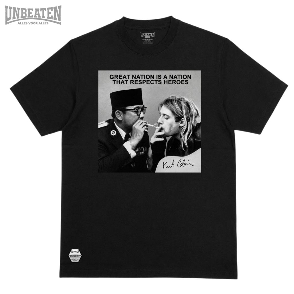 UNBEATEN | Tshirt Kaos Kurt Cobain X Soekarno
