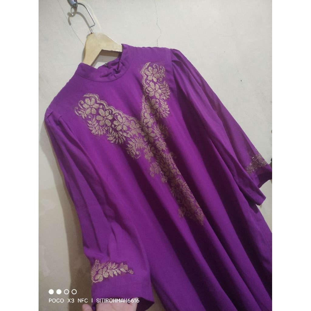 PL gamis ceruty sifon bordir premium size JUMBO LD 128