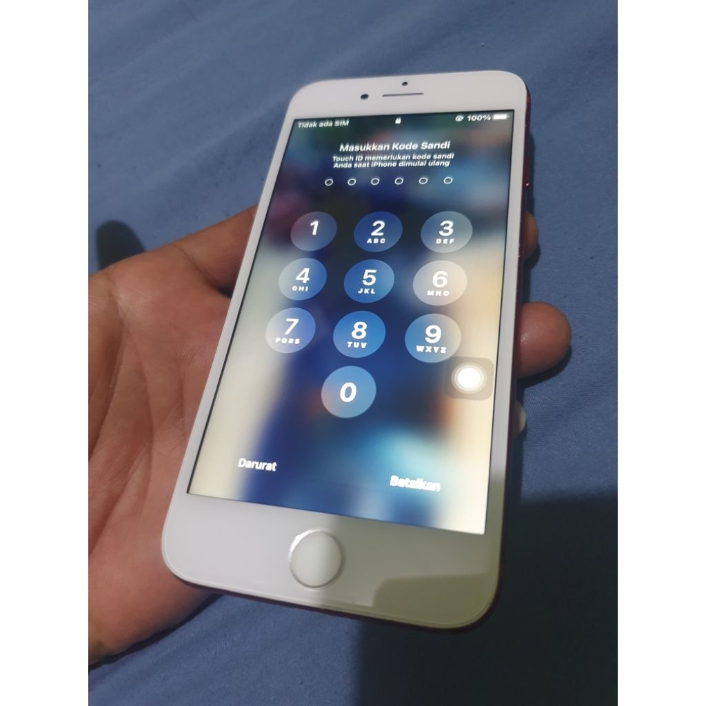 iphone 7 red edition, 128gb. passcode (crk deskripsi)
