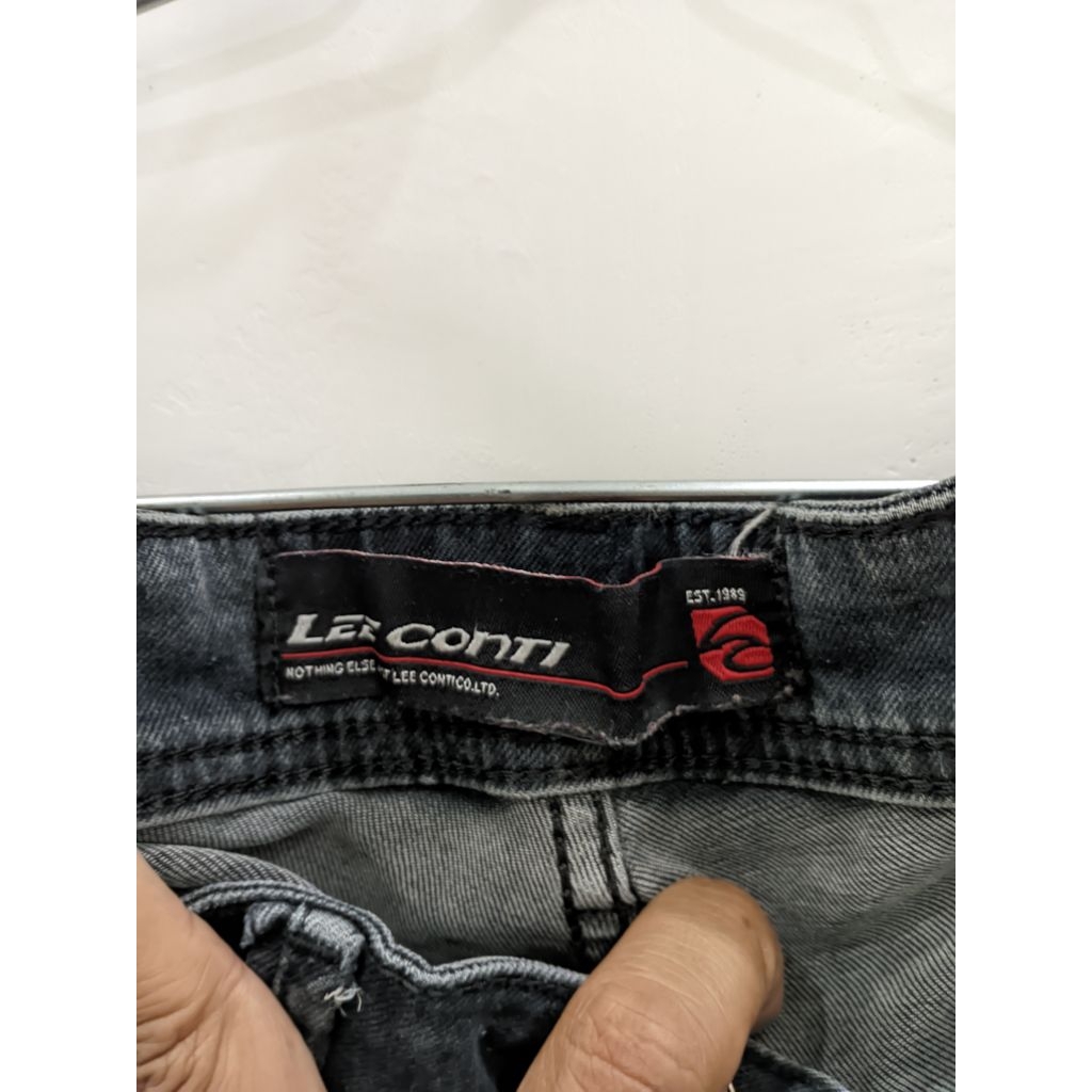 Celana Jeans Lee Conti Original Dark Wash Slim Fit Pria Size 31 Denim Casual Premium
