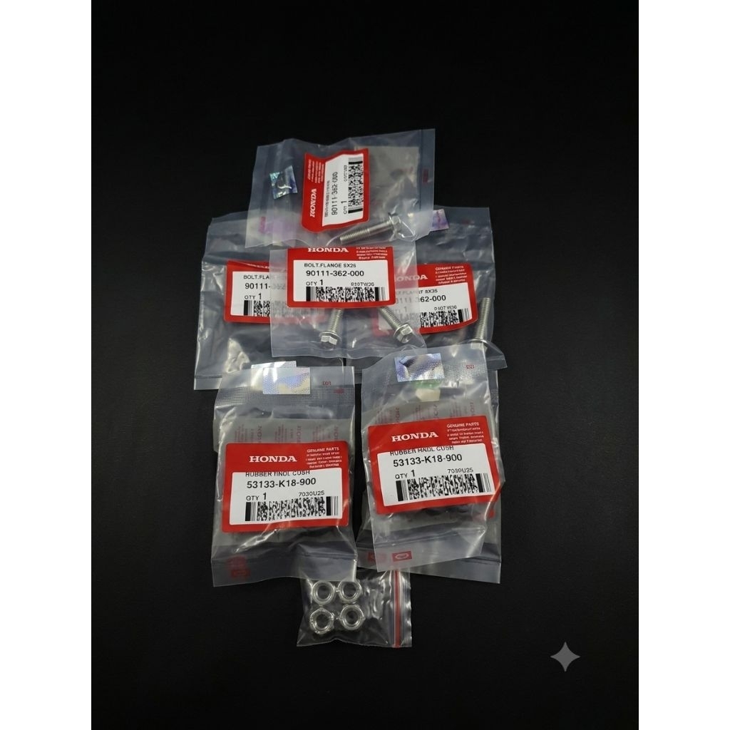Baut Raiser Stang Original Honda CRF150L Set Karet Ganjal Raiser