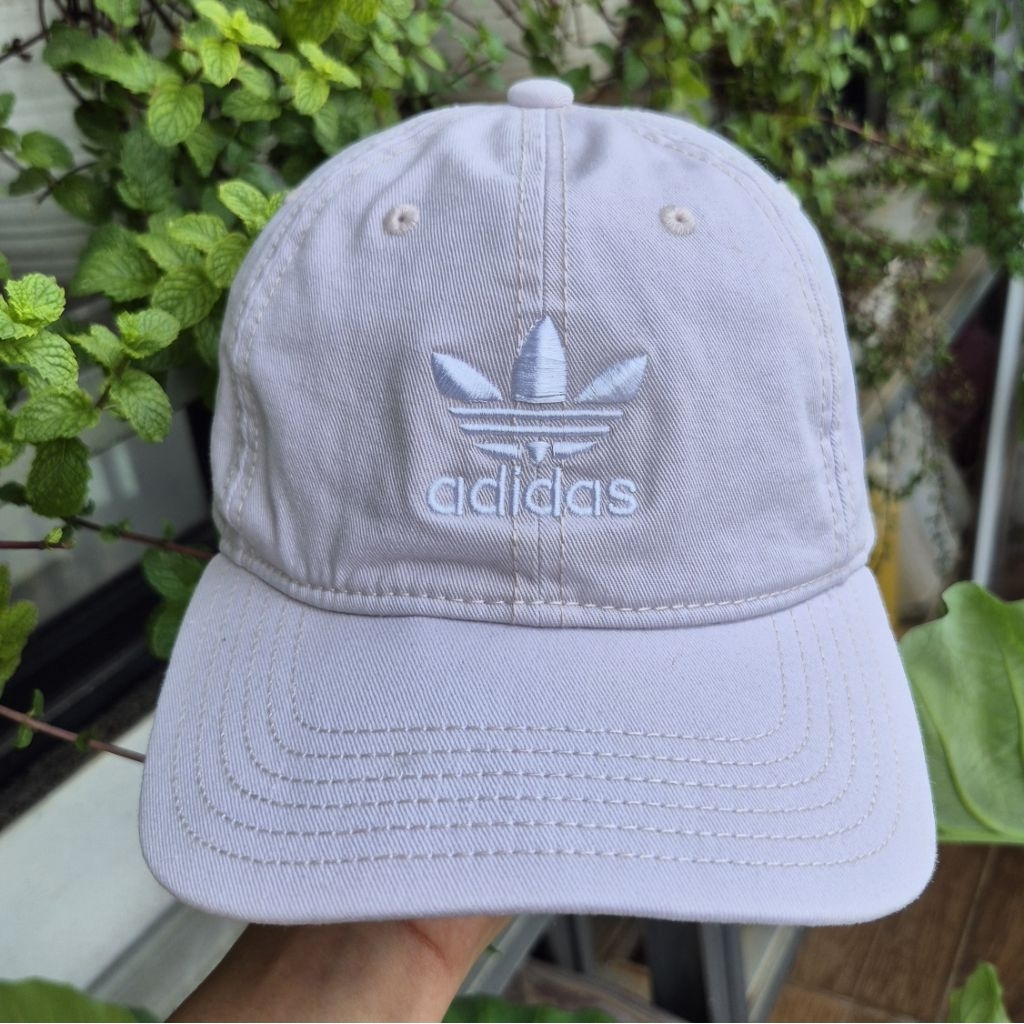 Topi Adidas Trefoil / Bunga Putih Pink Original