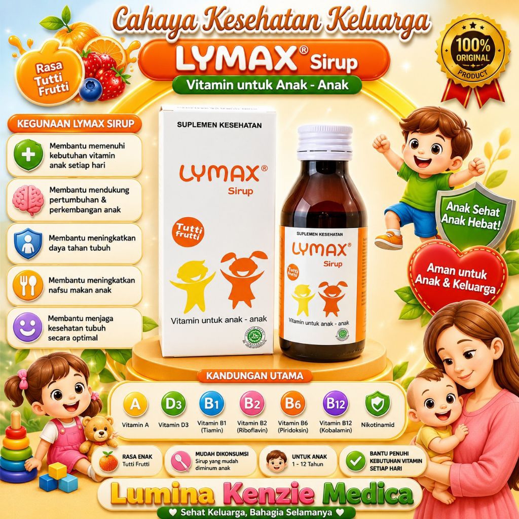 LYMAX Syrup 100ml - Vit Anak - Suplemen Anak - SIMEX