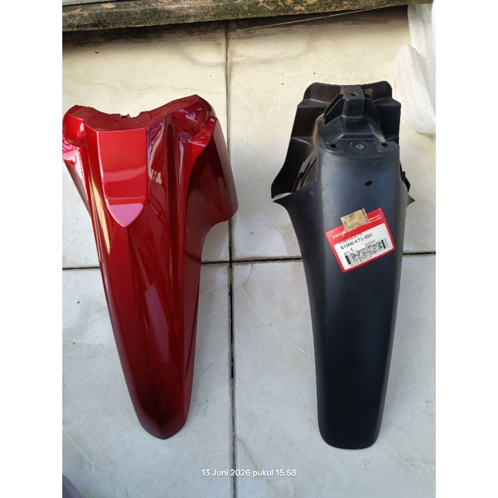 61200 kTL 690 slebor spakbor fender depan A B Honda Revo 100  lama old original AHM  61100 KVR 600 C