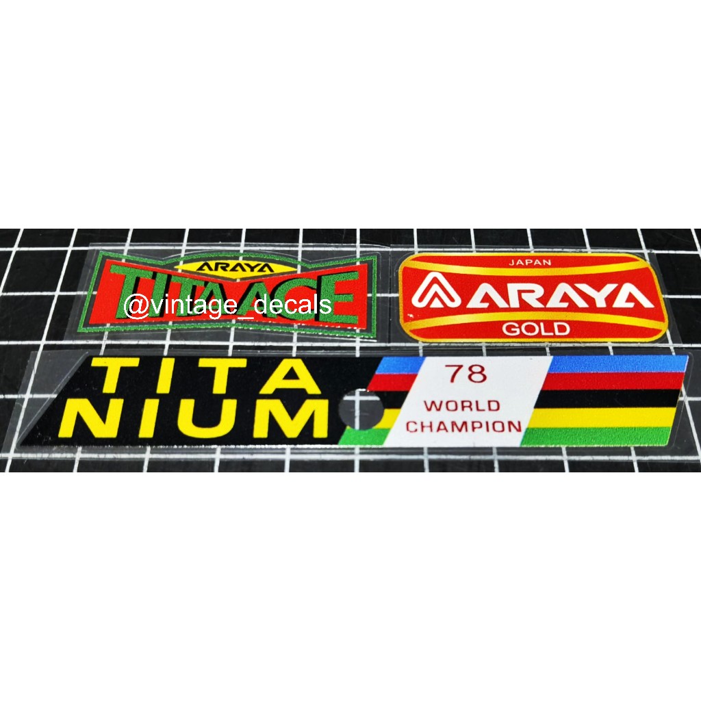 sticker decals replacement Rims ARAYA GOLD nitaace nitanium AR-713