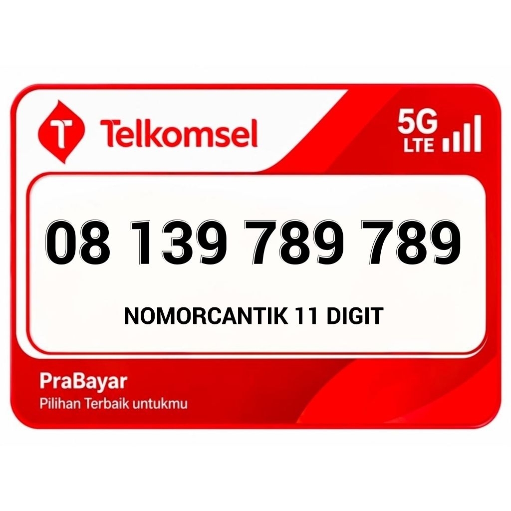 KARTU PERDANA NOMOR CANTIK TELKOMSEL SIMPATI 11 DIGIT | 08 138 789 789 08 139 789 789