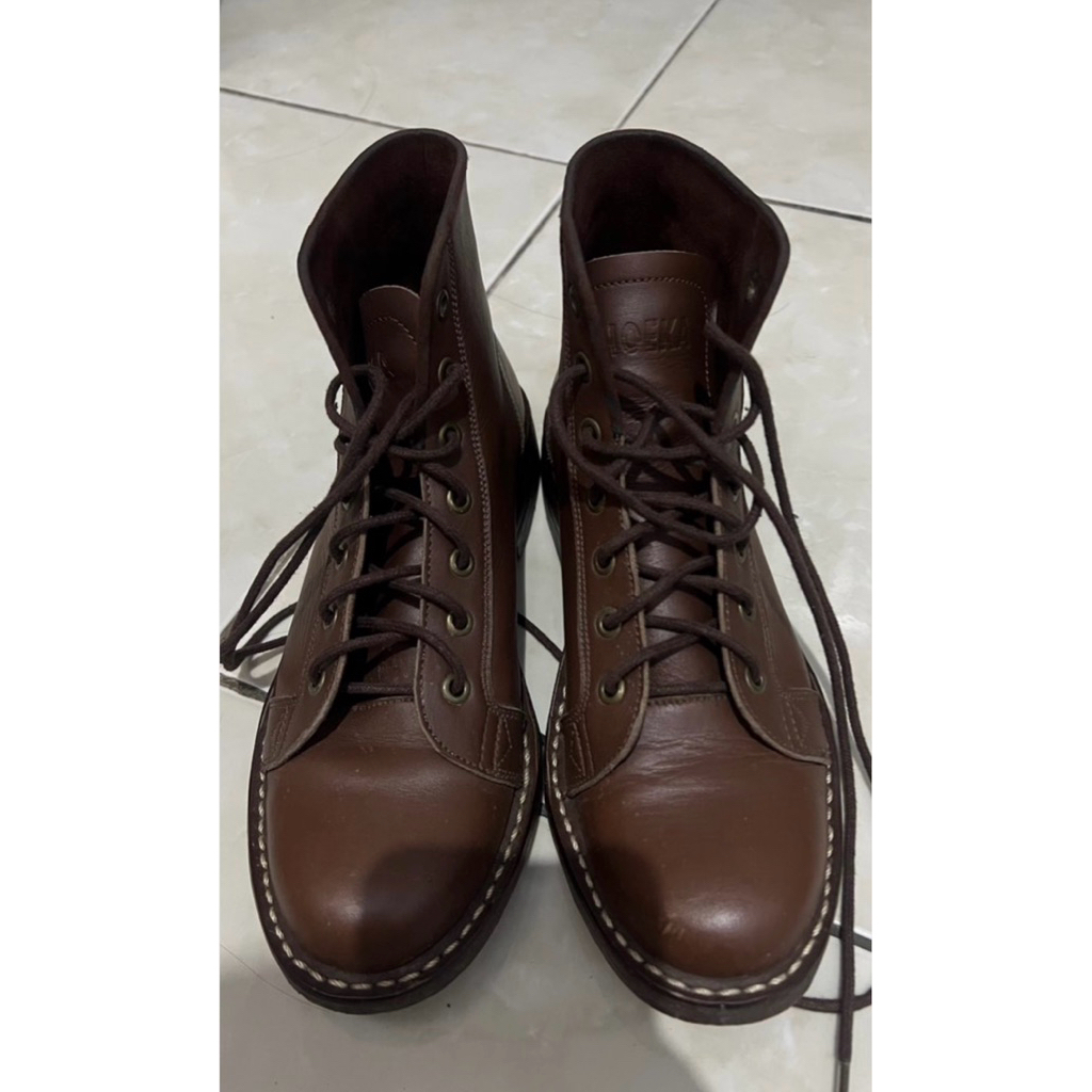 Merk Shoeka shoes sepatu boots warna coklat