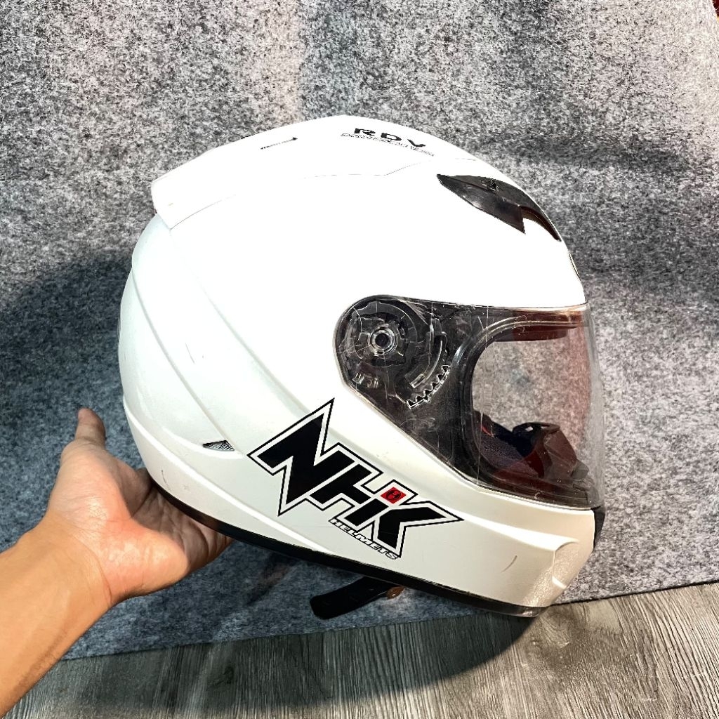 Helm NHk GP1000 White Original Second size L Helm Full Face