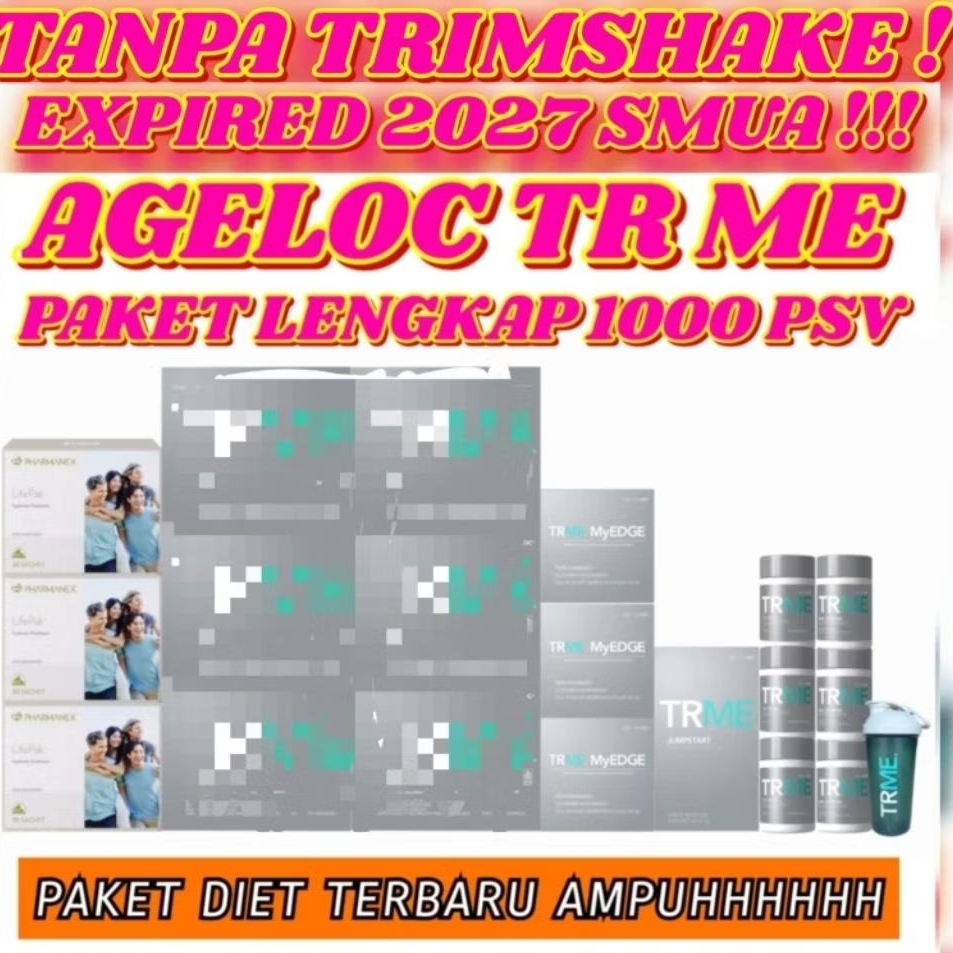 TANPA TRIM SHAKE  3 BLN TR ME PAKET DIET TR ME TR90 TWS NU      SKIN TERBARU