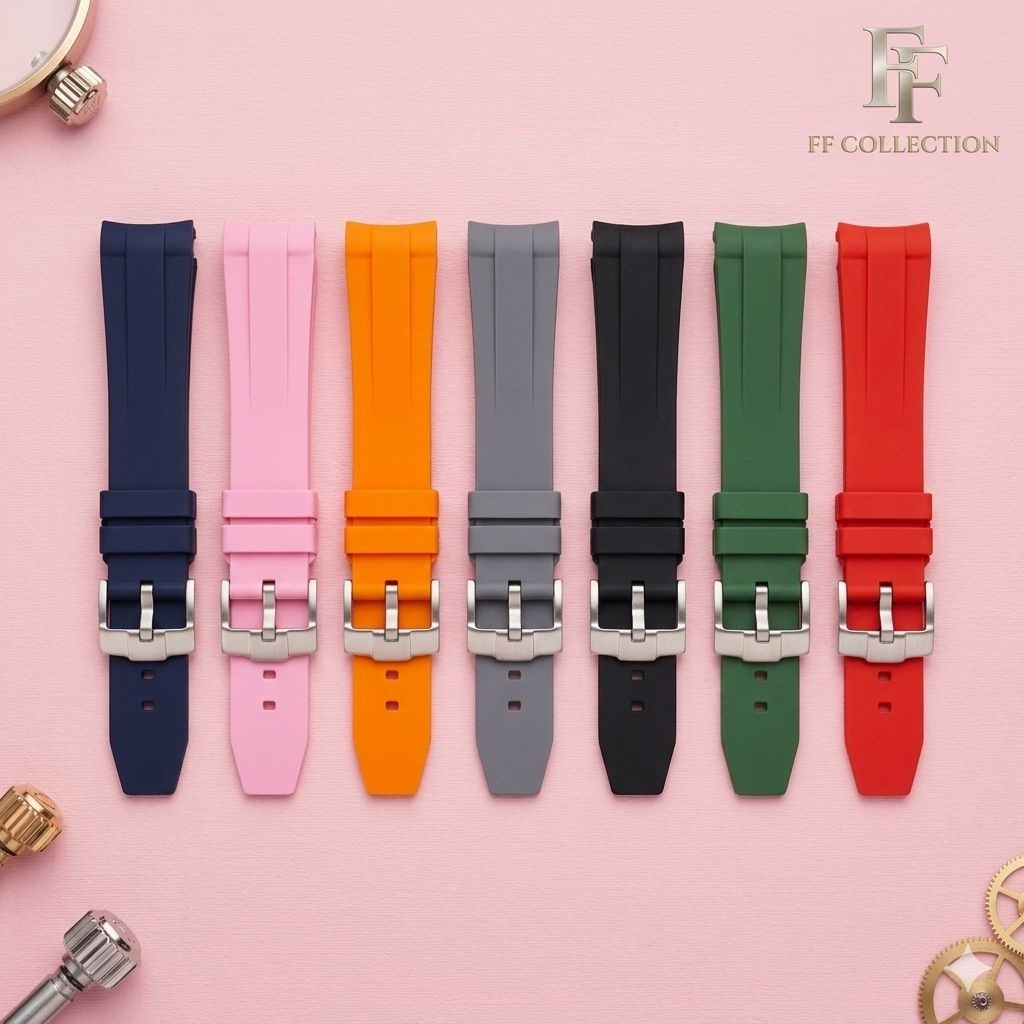 FF Strap Tali JAM TANGAN Rubber B Rolex Rubber Rolex GMT Strap Rubber 20mm Rubber Curved 20mm Premiu