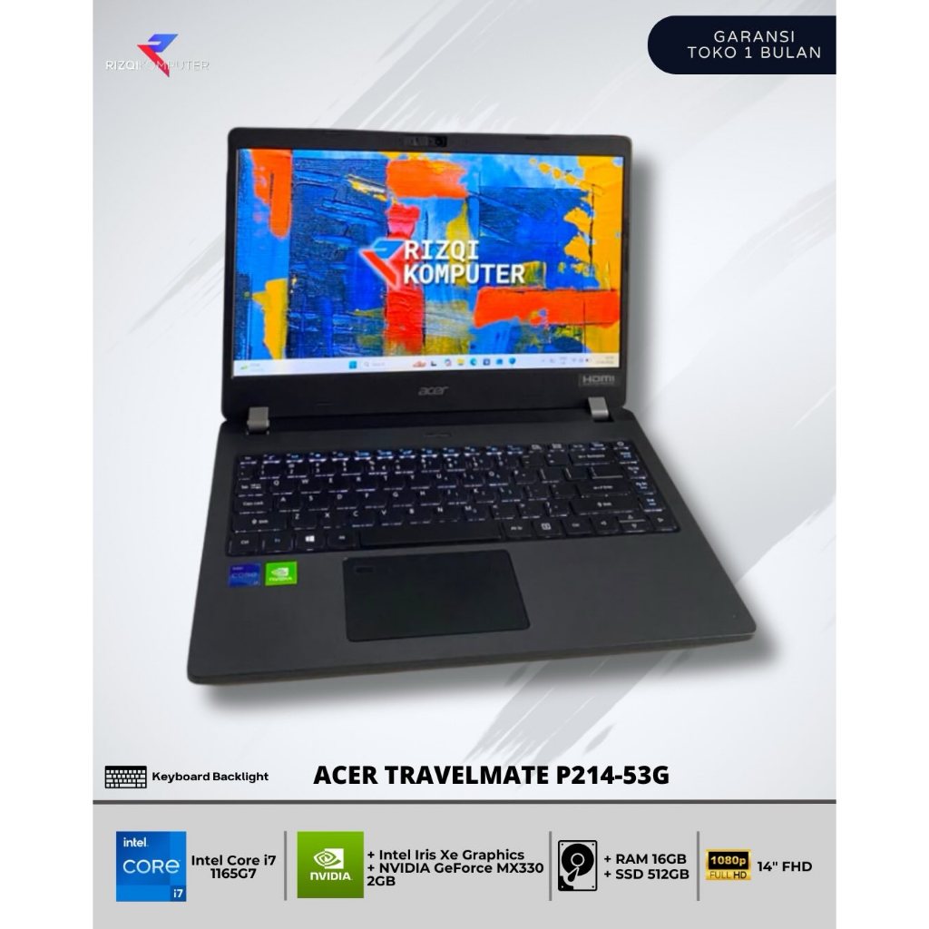 ACER TRAVELMATE P214 Intel Core i7-1165G7 RAM 16GB SSD 512GB